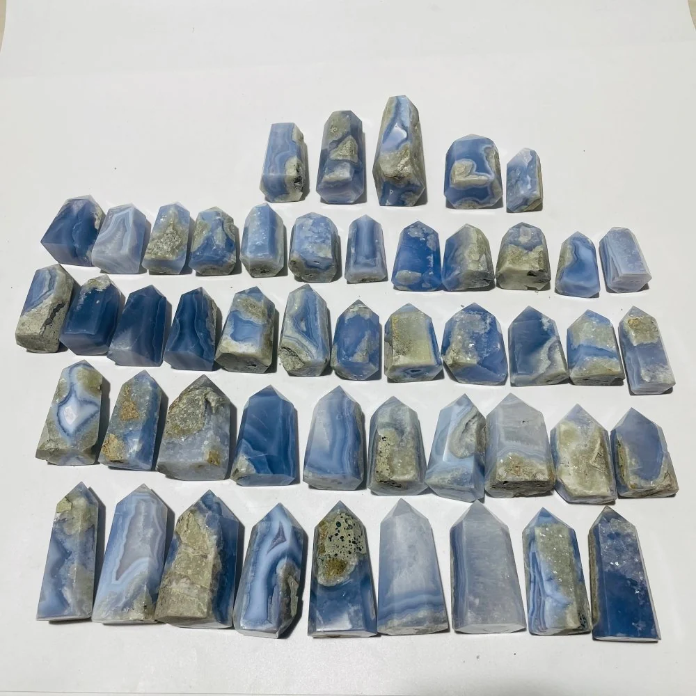 48 Pieces Blue Chalcedony Points - Image 8