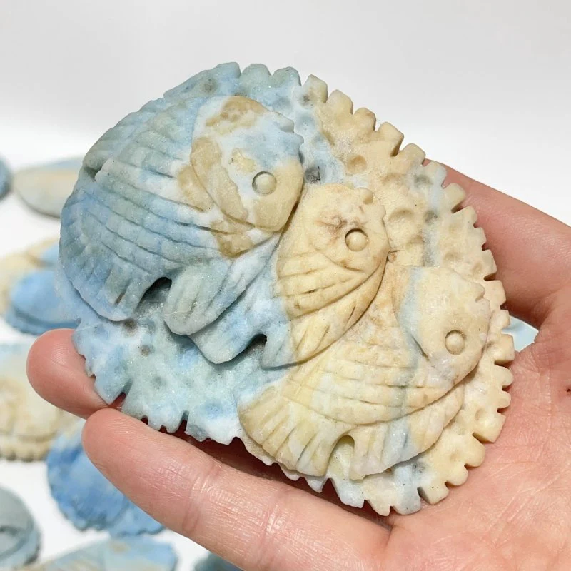 38 Pieces Blue Dumortierite Fish Carving - Image 5