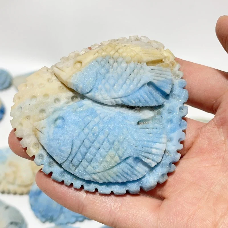 38 Pieces Blue Dumortierite Fish Carving - Image 8