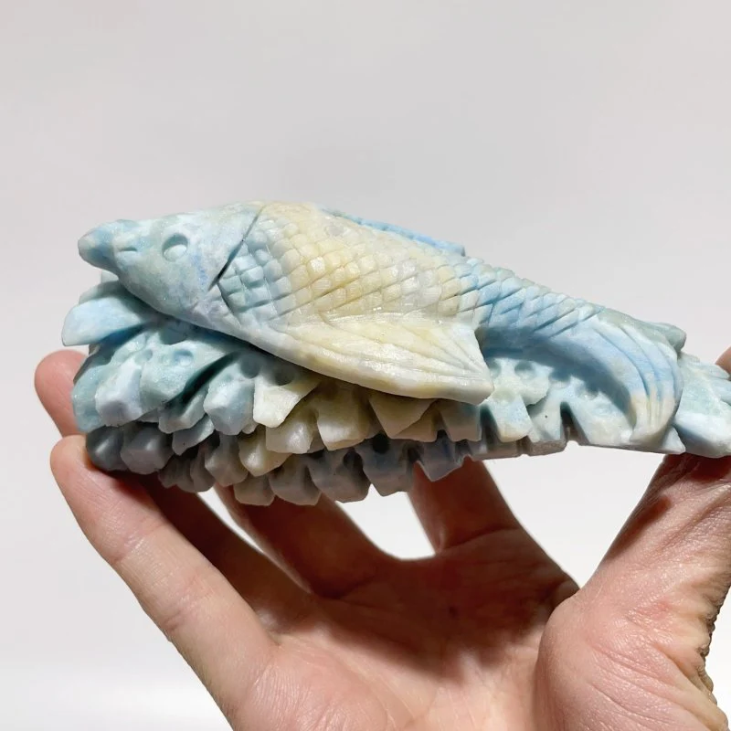 31 Pieces Blue Dumortierite Sea Animal Carving - Image 6