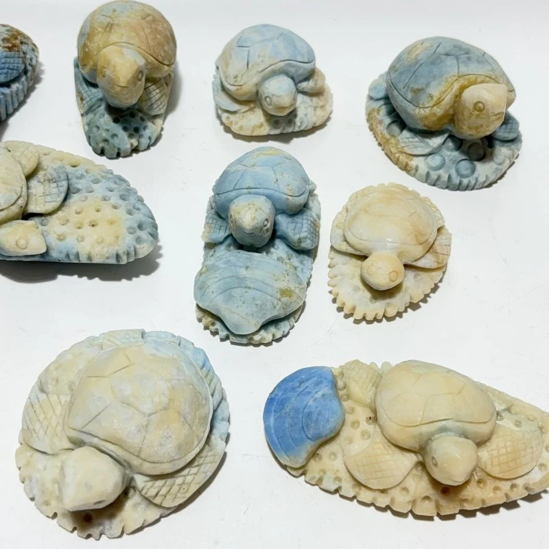 10 Pieces Blue Dumortierite Sea Turtle Carving - Image 3
