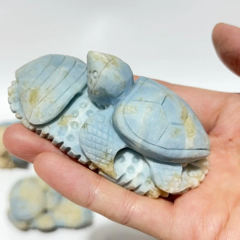 10 Pieces Blue Dumortierite Sea Turtle Carving - Image 5