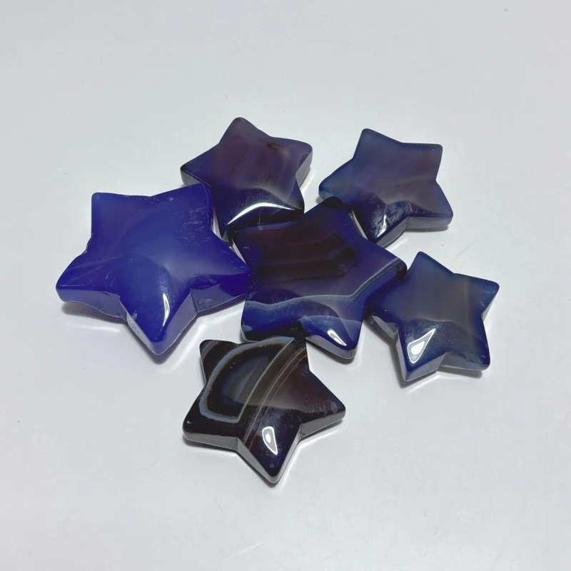 Blue Dyed Agate Moon & Star Wholesale - Image 3