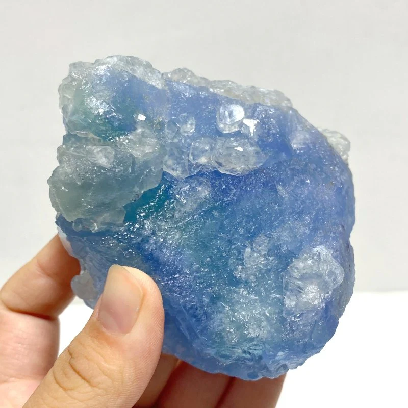 14 Pieces Blue Fluorite Mixed Calcite Raw Stone Specimen For Collection - Image 3