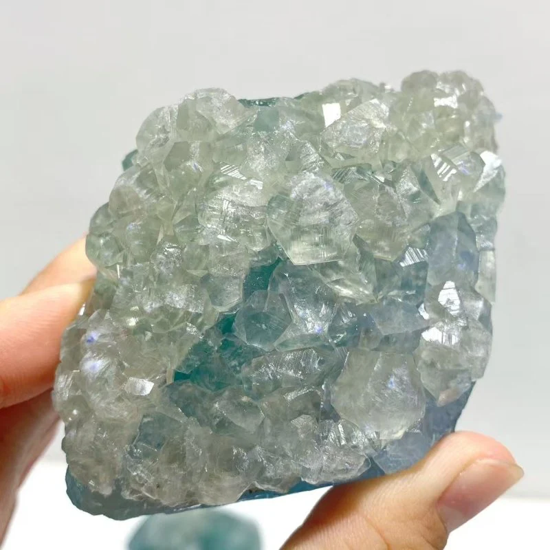 14 Pieces Blue Fluorite Mixed Calcite Raw Stone Specimen For Collection - Image 5