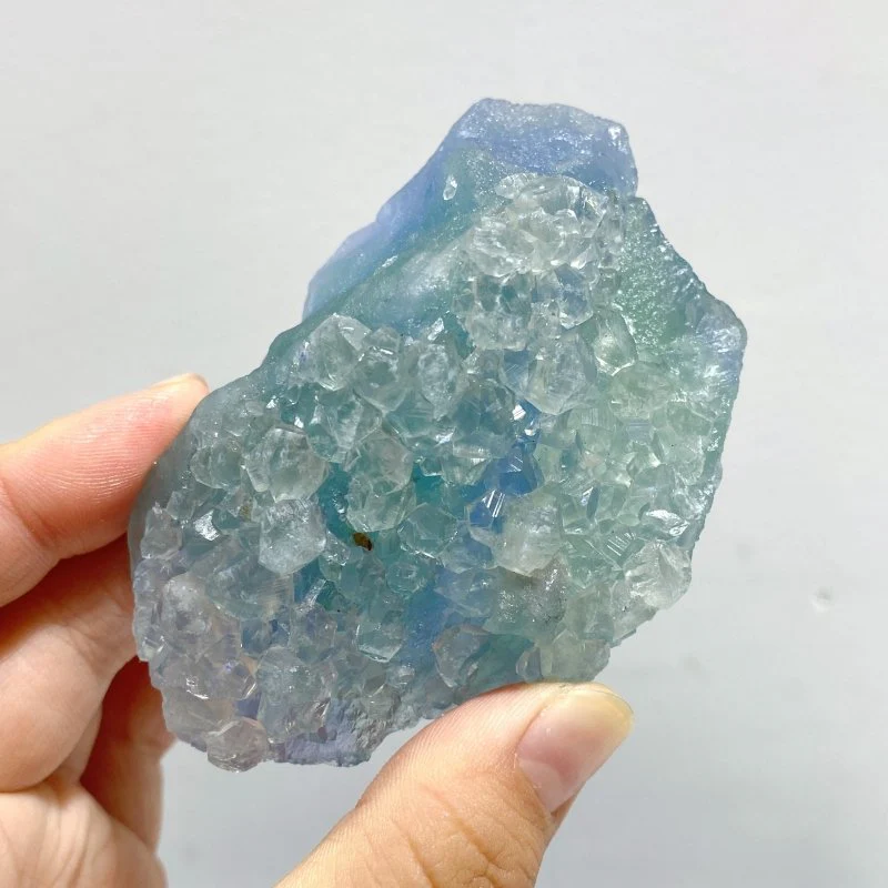 14 Pieces Blue Fluorite Mixed Calcite Raw Stone Specimen For Collection - Image 8