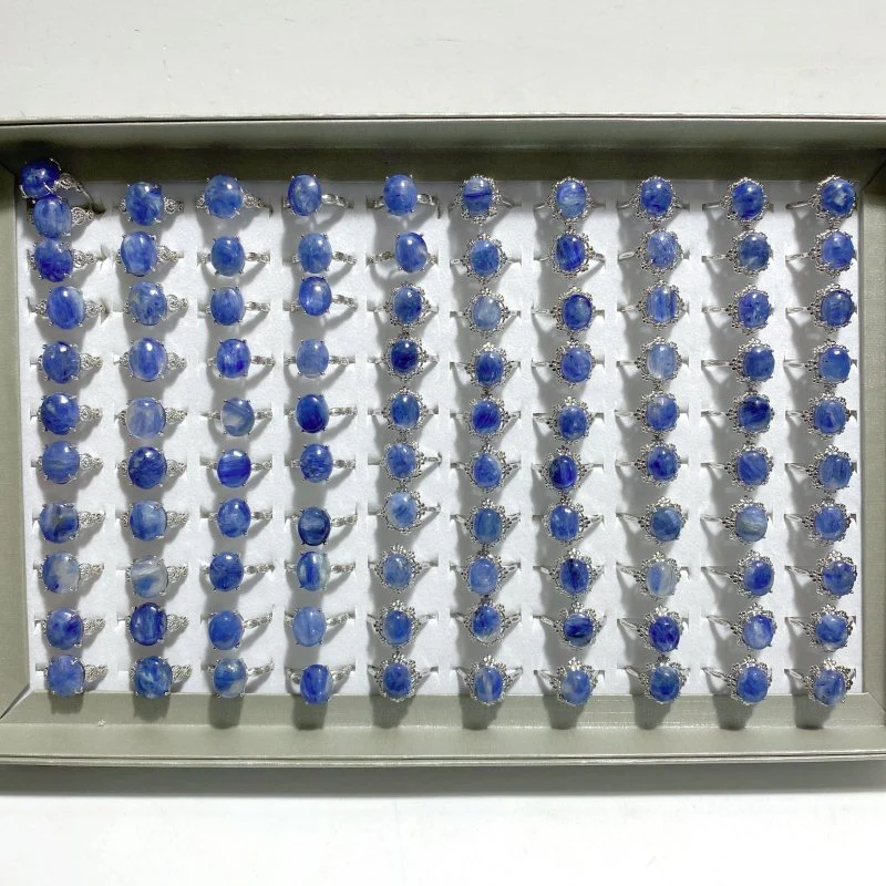 101 Pieces Blue Kyanite Different Styles Rings - Image 8