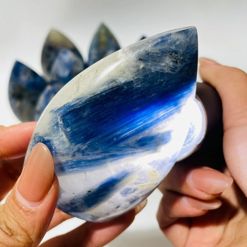 9 Pieces Blue Kyanite Mixed Clear Quartz Arrow Head Shape - Image 3