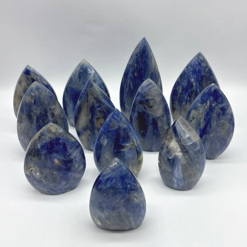 12 Pieces Beautiful Blue Kyanite Mixed Clear Quartz Arrow Head Shape Carving - Image 2