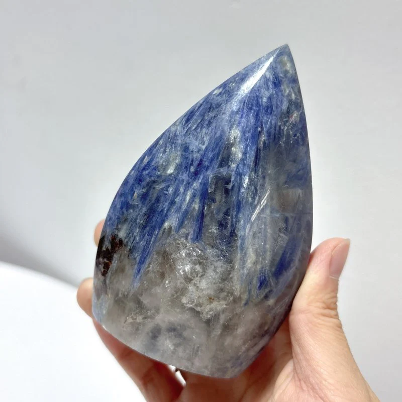 12 Pieces Beautiful Blue Kyanite Mixed Clear Quartz Arrow Head Shape Carving - Image 6