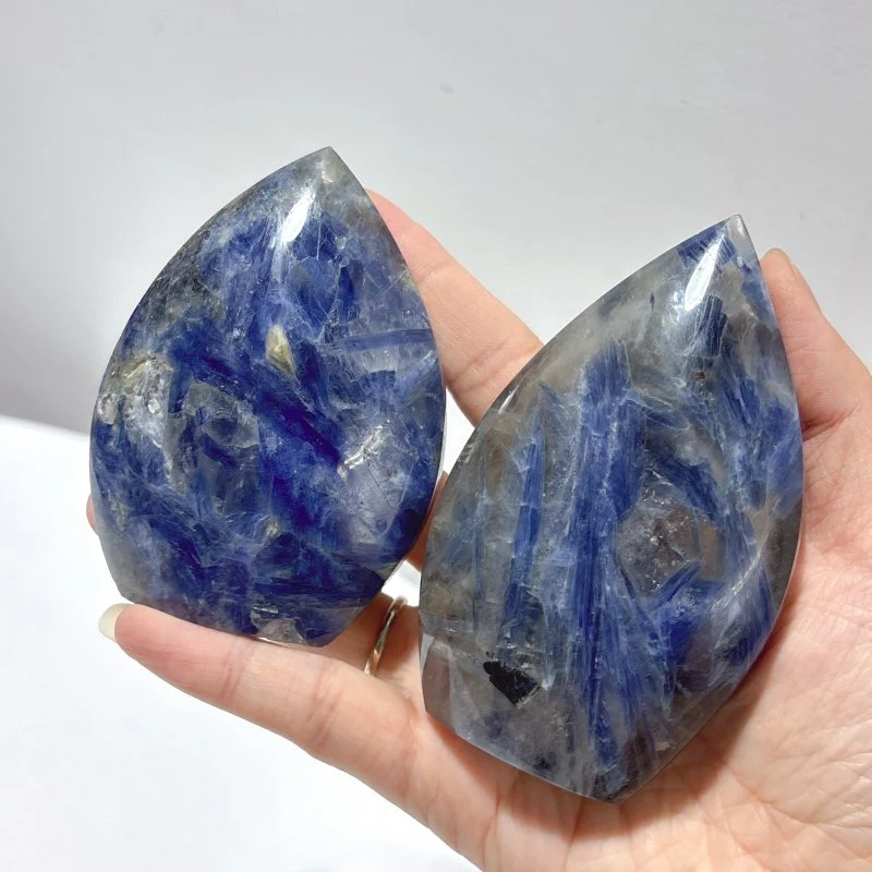 12 Pieces Beautiful Blue Kyanite Mixed Clear Quartz Arrow Head Shape Carving - Image 8