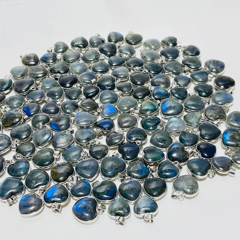 Blue Labradorite Heart Pendant Wholesale - Image 5