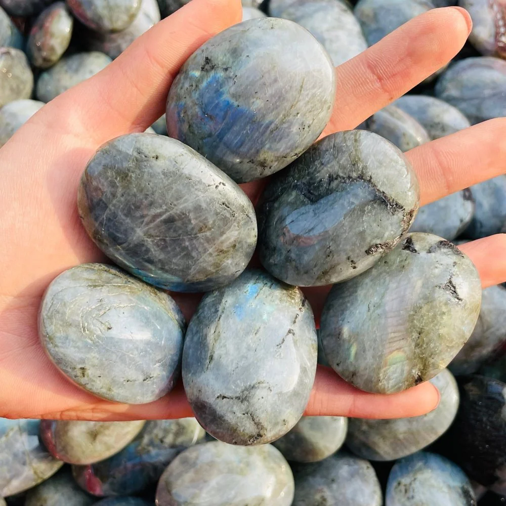 Blue&Yellow Labradorite Palm Wholesale - Image 2