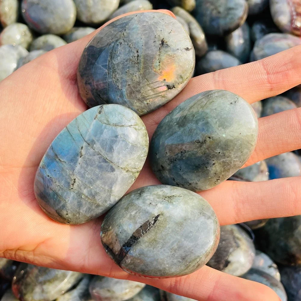 Blue&Yellow Labradorite Palm Wholesale - Image 5