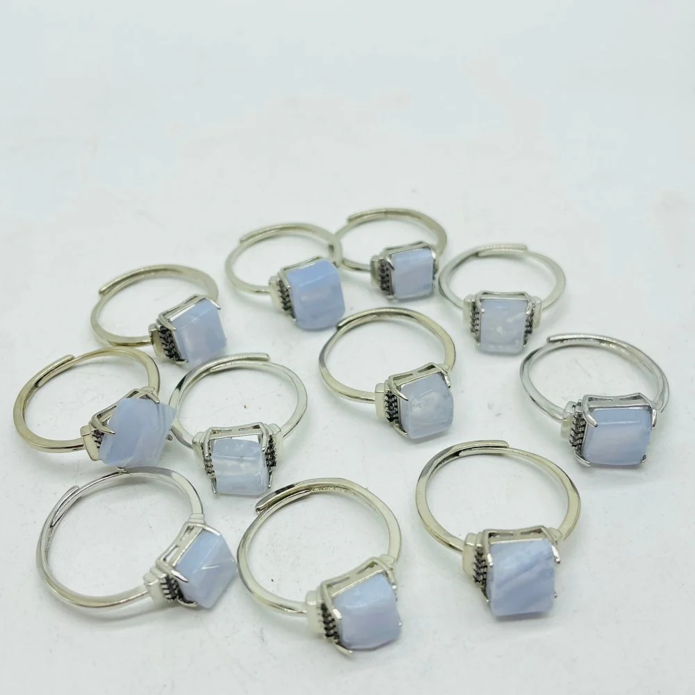 Blue Lace Agate Free Form Ring Wholesale - Image 4