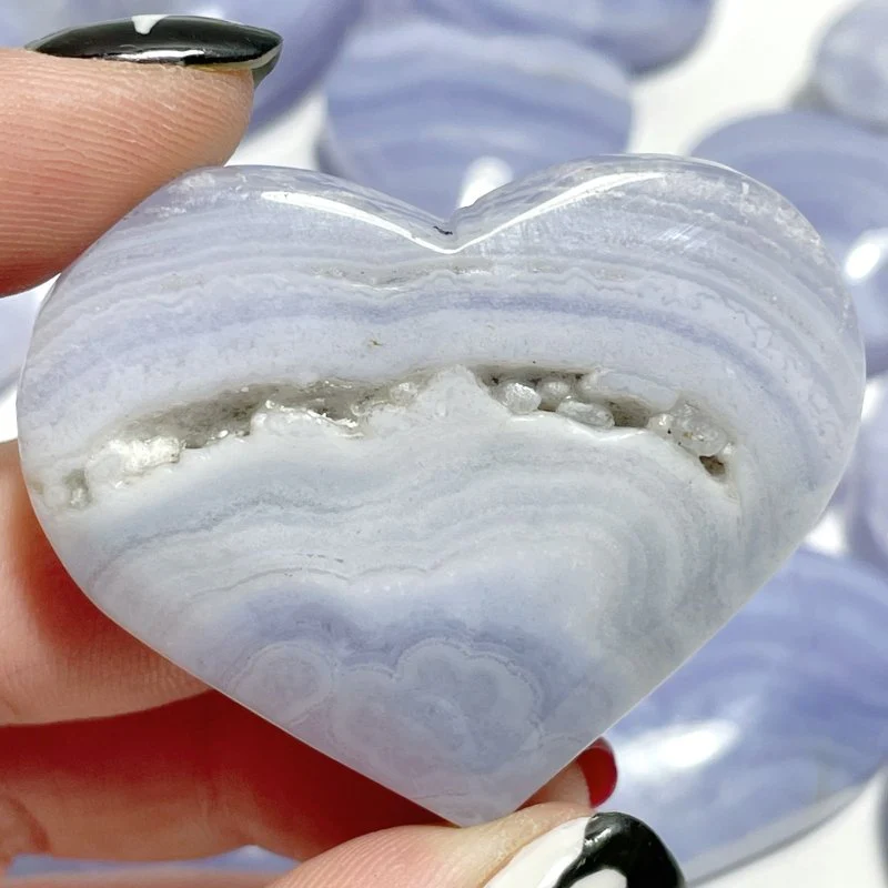 45 Pieces High Quality Blue Lace Agate Heart - Image 6