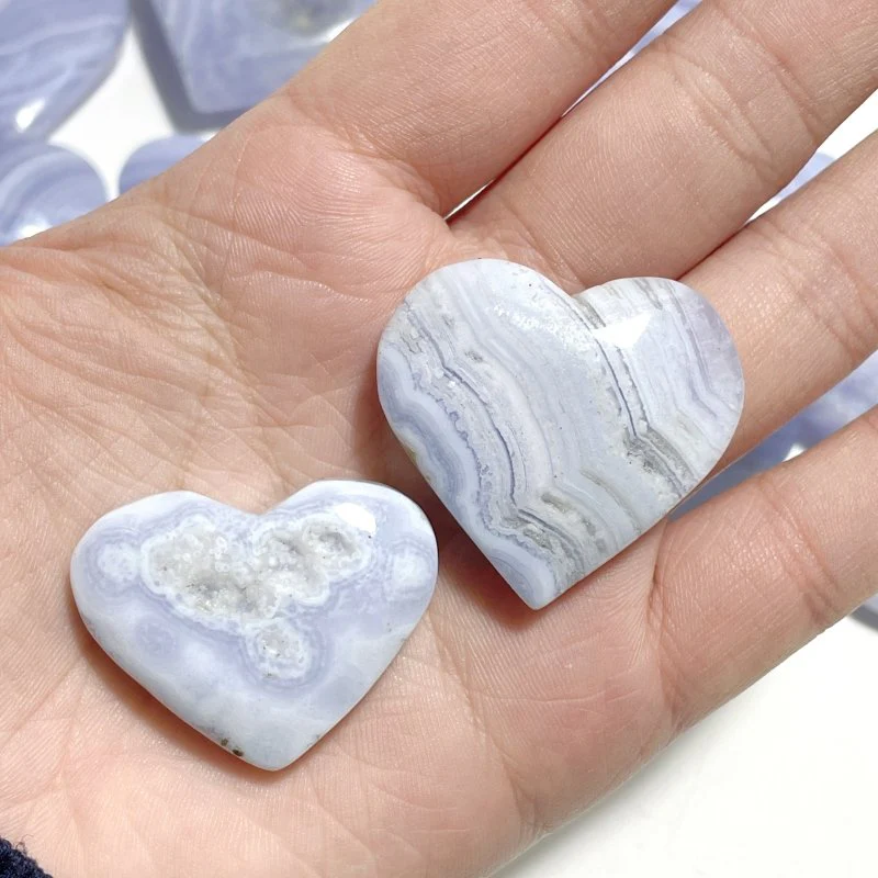 45 Pieces High Quality Blue Lace Agate Heart - Image 7