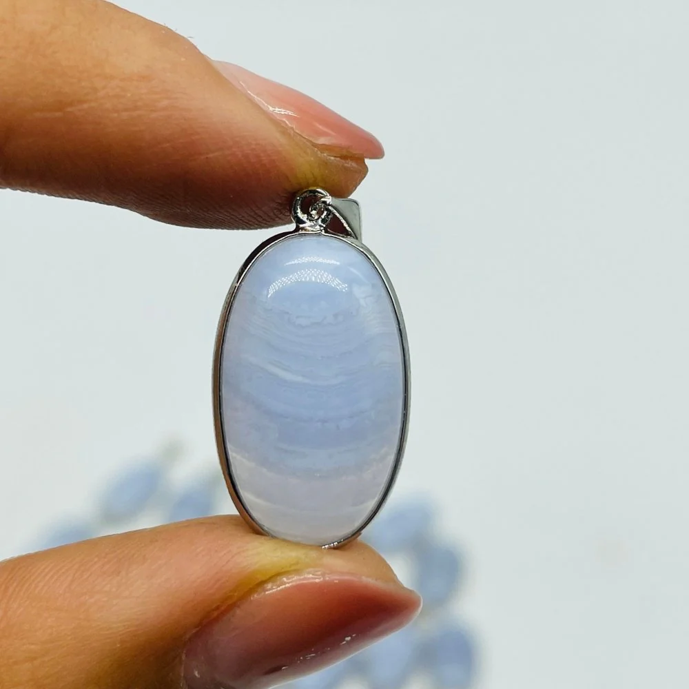 Blue Lace Agate Pendant Wholesale - Image 4