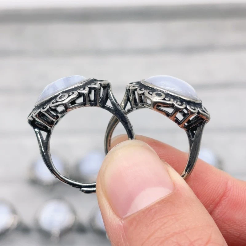 Blue Lace Agate Ring Wholesale - Image 5