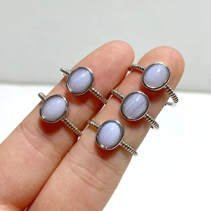 Blue Lace Agate Ring Wholesale - Image 3