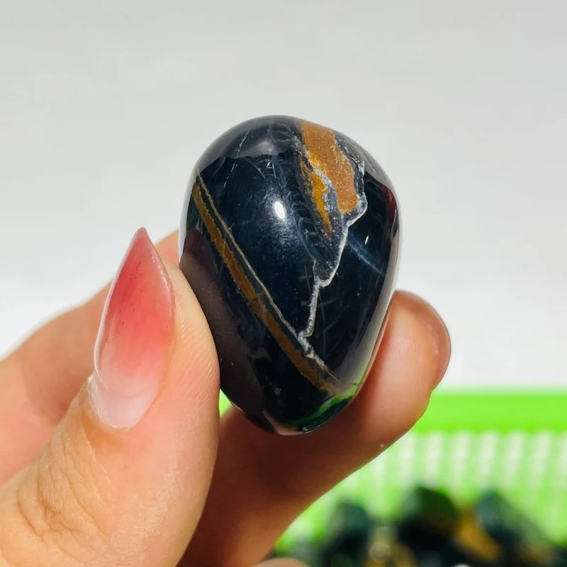 Blue Mixed Yellow Tiger Eye Tumbled Wholesale - Image 5