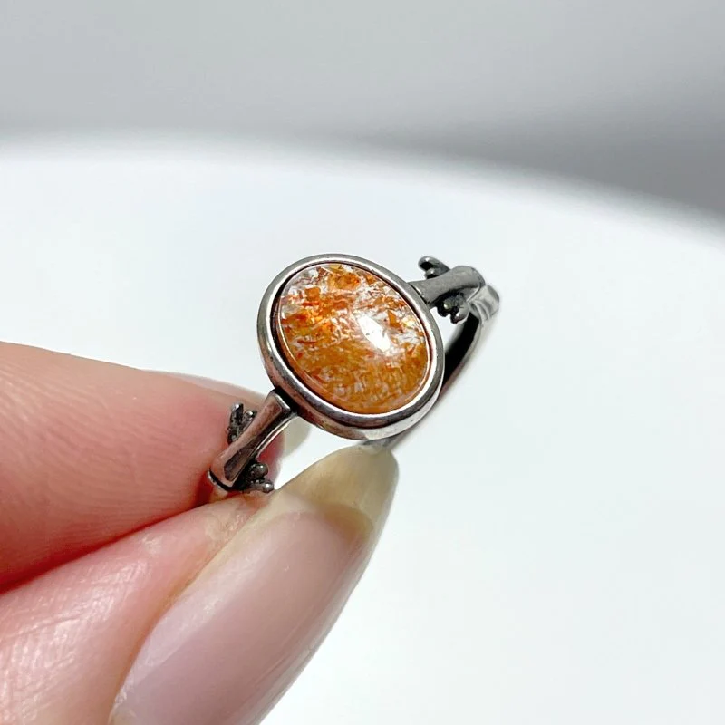 #B2 Silver Rings Wholesale Moonstone Golden Rutile Garnet Black Tourmaline Ring - Image 3