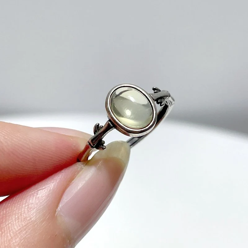 #B2 Silver Rings Wholesale Moonstone Golden Rutile Garnet Black Tourmaline Ring - Image 5