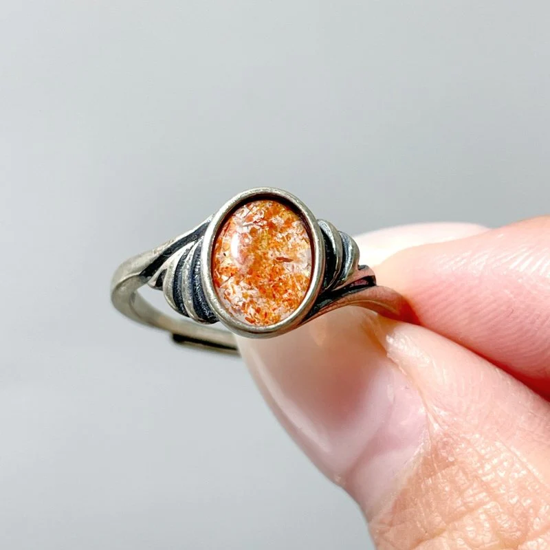 #B3 Silver Rings Wholesale Blue Moonstone Rutile Garnet Sunstone
