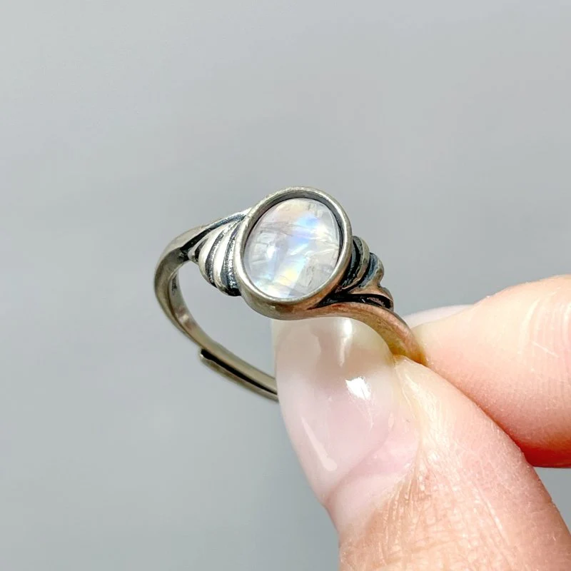 #B3 Silver Rings Wholesale Blue Moonstone Rutile Garnet Sunstone - Image 2