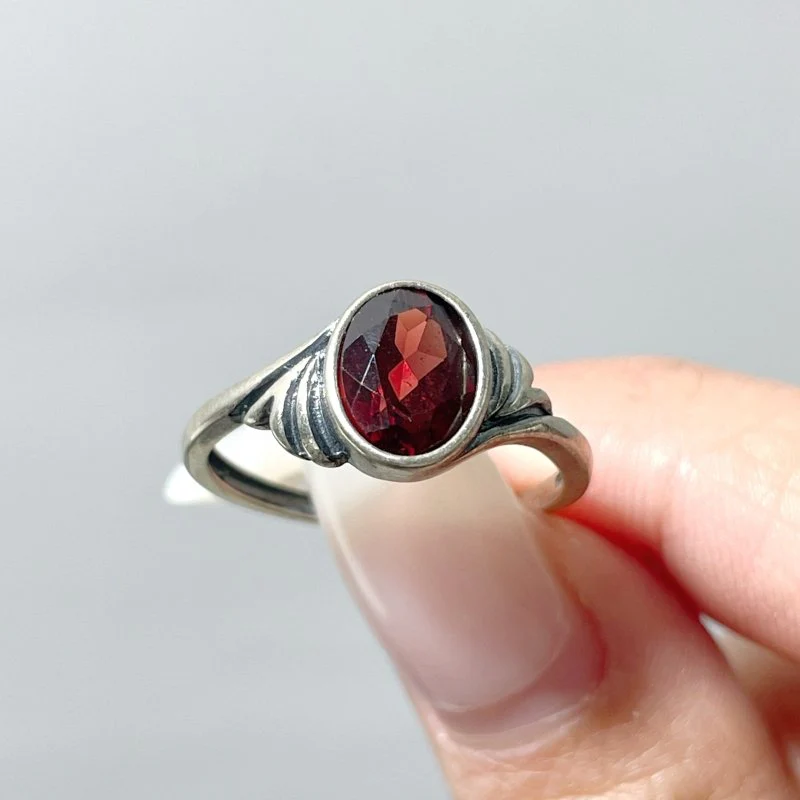 #B3 Silver Rings Wholesale Blue Moonstone Rutile Garnet Sunstone - Image 5