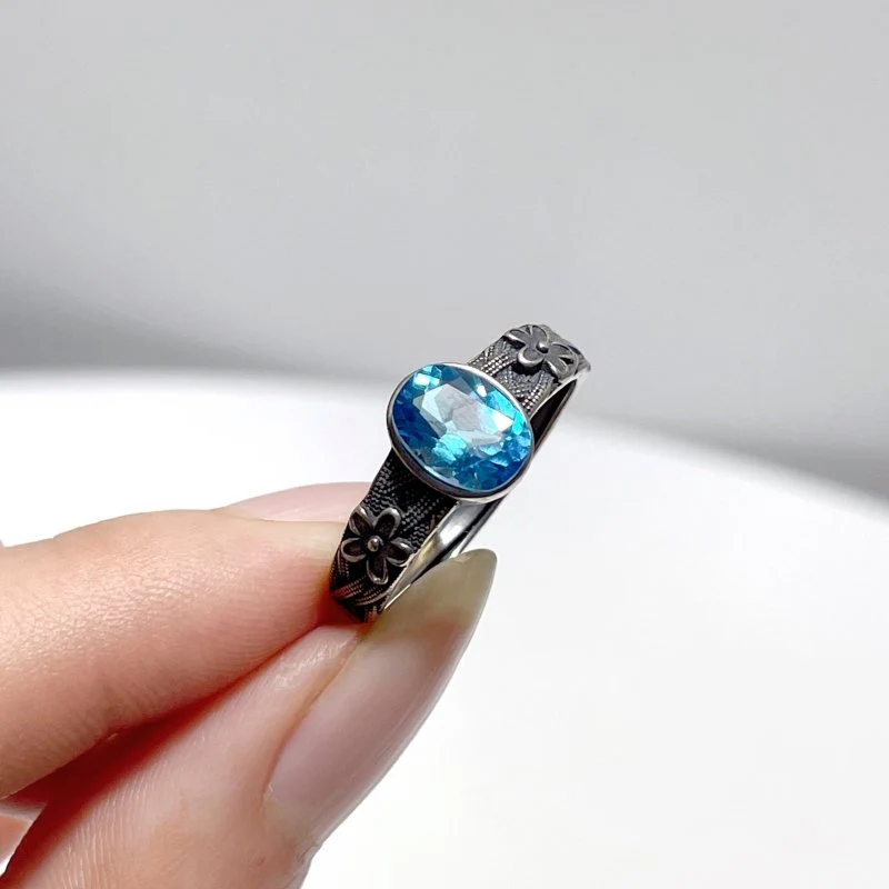 #B4 Silver Rings Wholesale Moonstone Golden Rutile Garnet Sunstone - Image 3