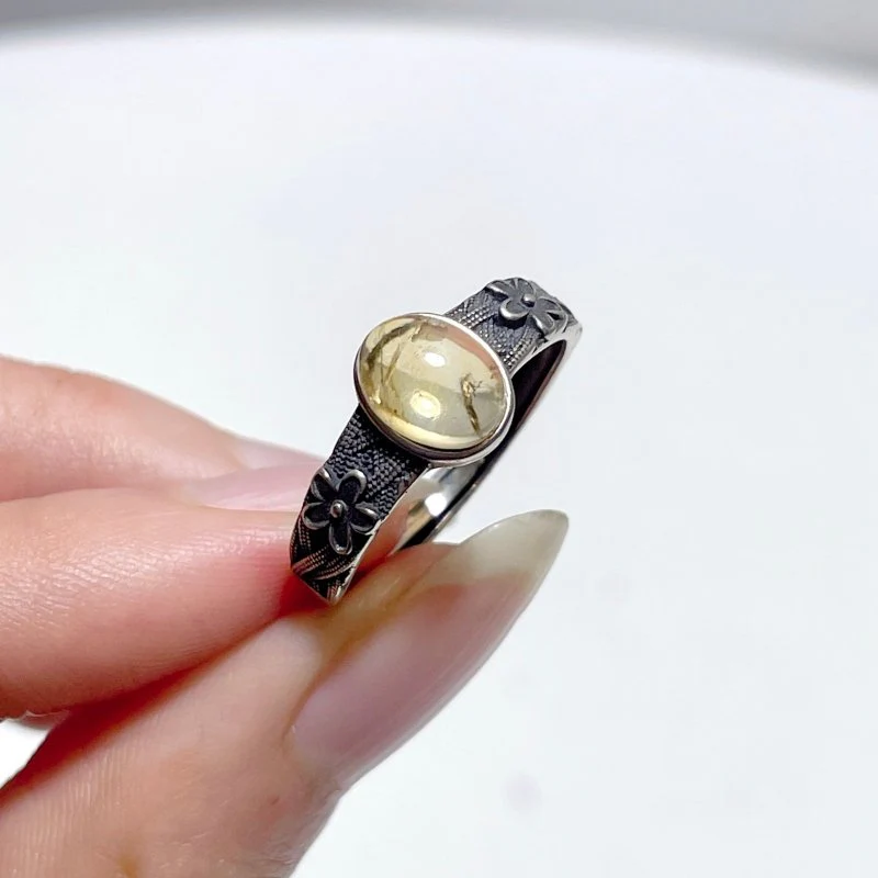 #B4 Silver Rings Wholesale Moonstone Golden Rutile Garnet Sunstone - Image 6