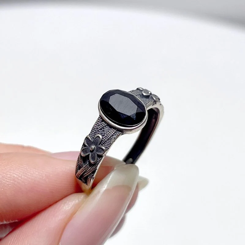 #B4 Silver Rings Wholesale Moonstone Golden Rutile Garnet Sunstone - Image 8