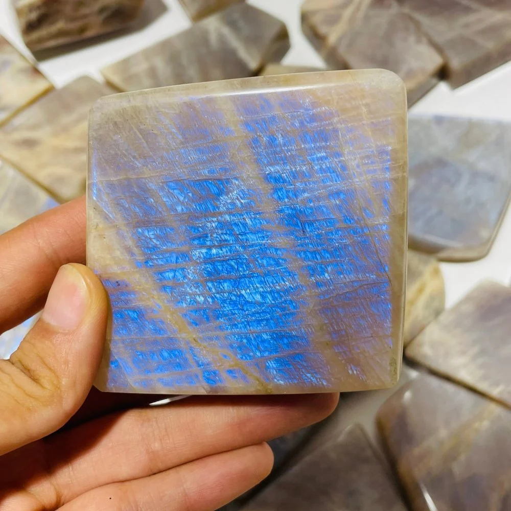 29 Pieces High Quality Moonstone Mixed Sunstone Free Form - Image 2