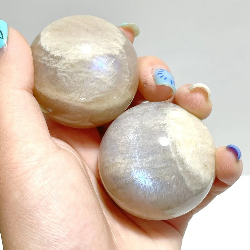 Beautiful Flash Blue Moonstone Spheres Ball Wholesale - Image 4