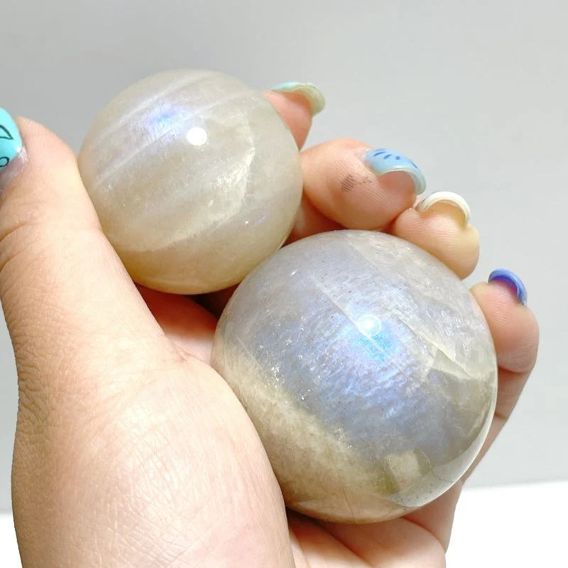 Beautiful Flash Blue Moonstone Spheres Ball Wholesale - Image 5