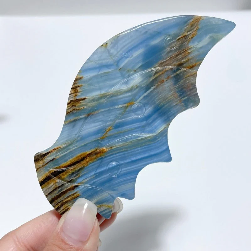 3 Pairs Blue Onyx Flying Dragon Wing With Stand - Image 5