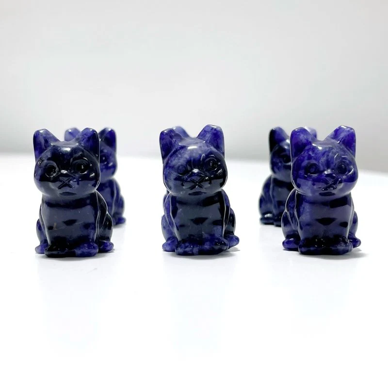 Blue Sodalite Cat Carving Wholesale - Image 2