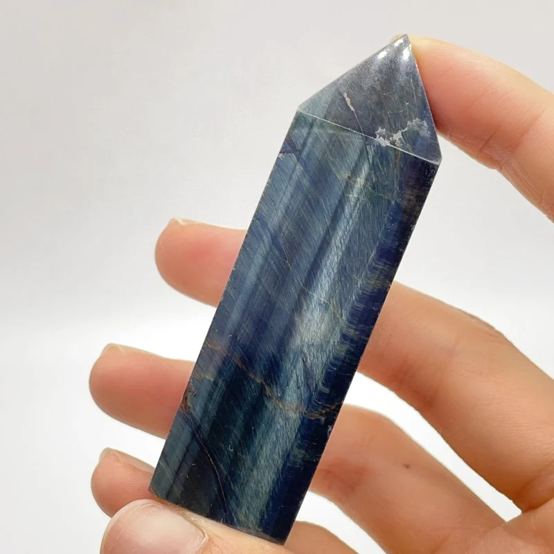 Blue Tiger Eye Four-Sided Tower Points Wholesale - Image 4