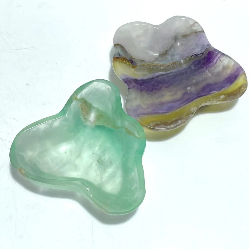 10 Pieces Large Colorful Fluorite Bowl Home Decor Carving Closeout - Image 5