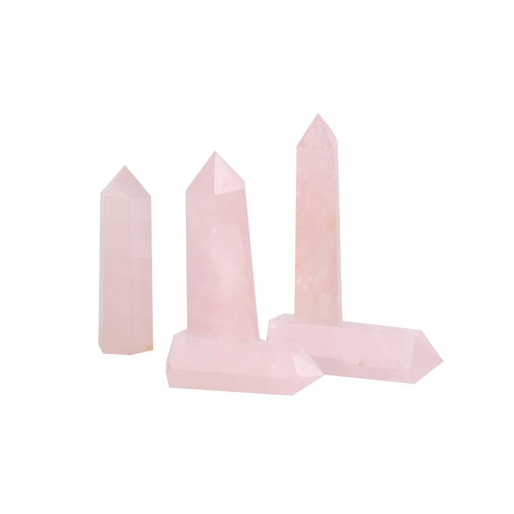 Brazil rose quartz point 2-3.5in(5-9cm) - Image 5