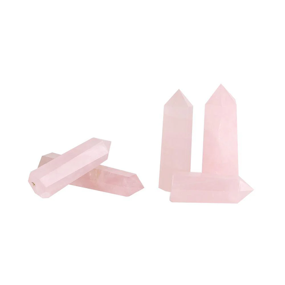 Brazil rose quartz point 2-3.5in(5-9cm) - Image 6