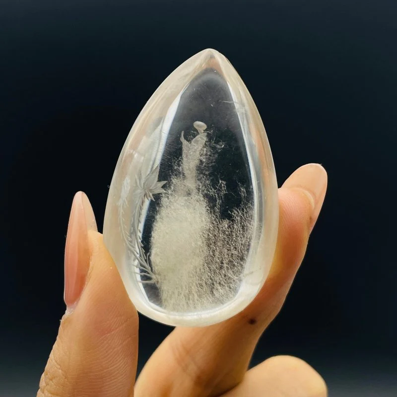 5 Pieces Buddhist Monk Bodhi Kensho Garden Quartz Inner Scene Carving - Image 2