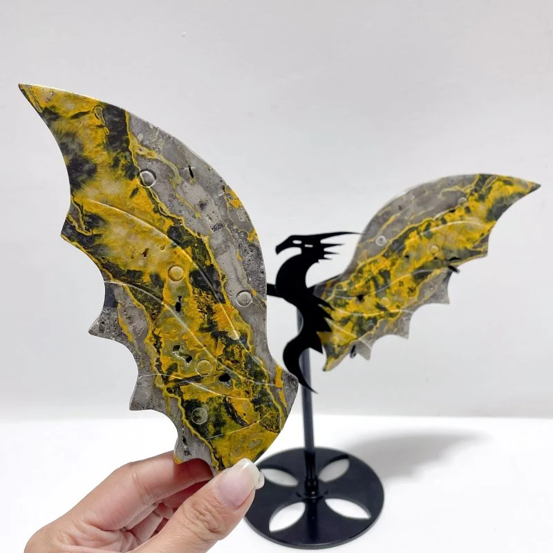 Bumble Bee Jasper Flying Dragon Wing With Stand - Image 2
