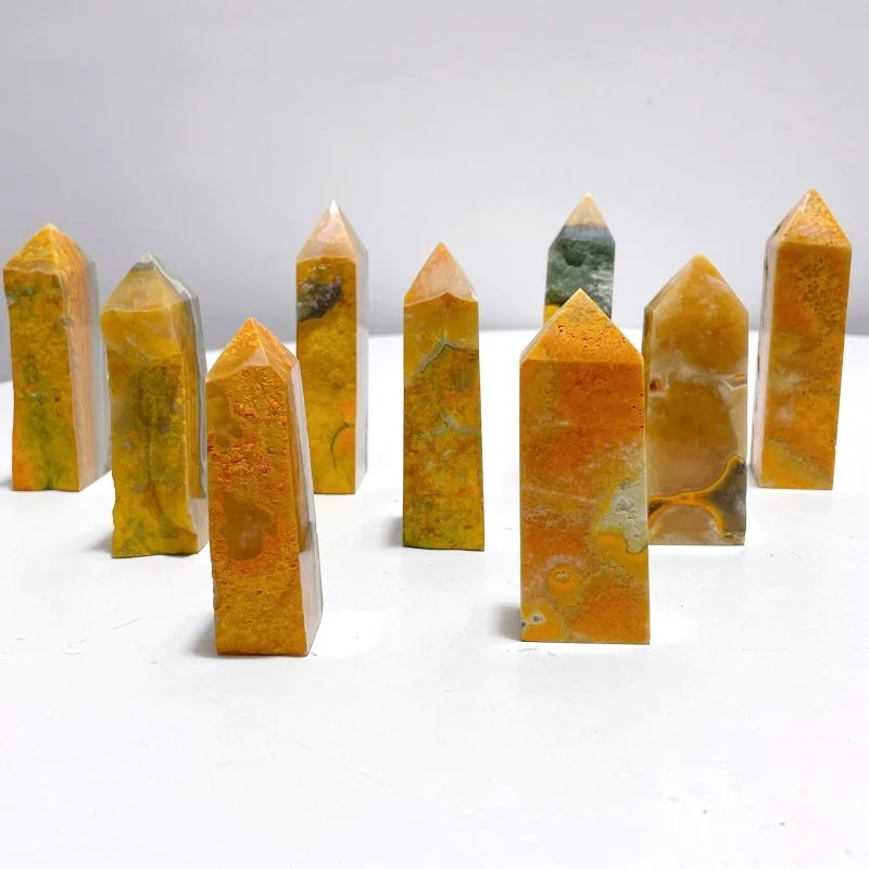 26 Pieces Deep Yellow Bumble Bee Jasper Raw Side Point - Image 3