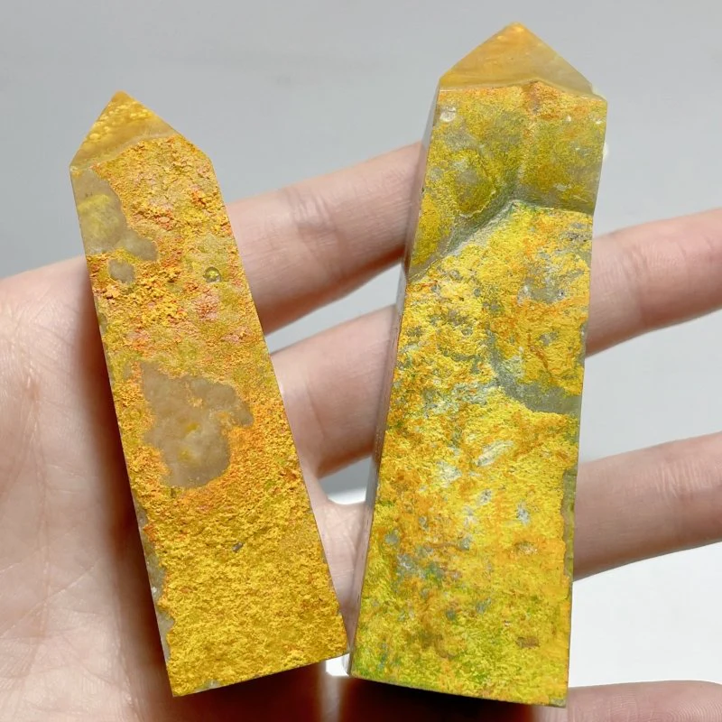26 Pieces Deep Yellow Bumble Bee Jasper Raw Side Point - Image 6
