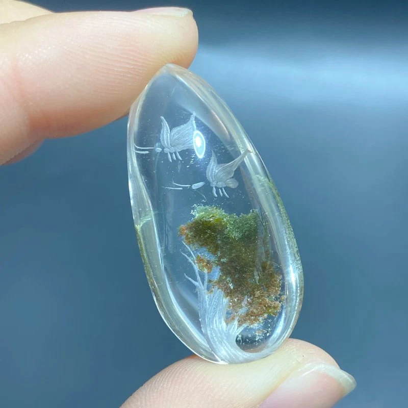 5 Pieces Butterfly Garden Quartz Inner Scene Carving - Image 2