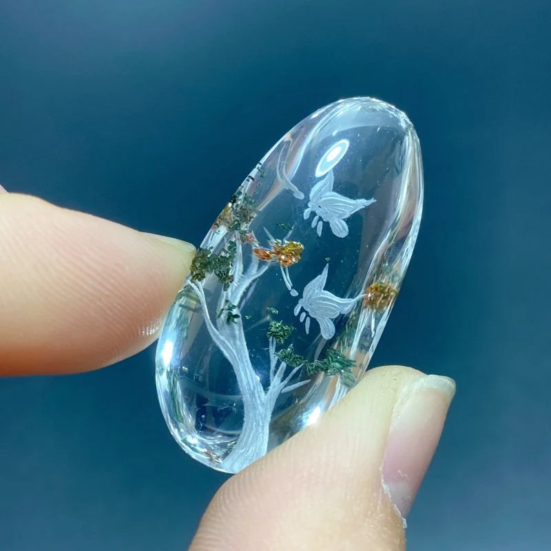 5 Pieces Butterfly Garden Quartz Inner Scene Carving - Image 3