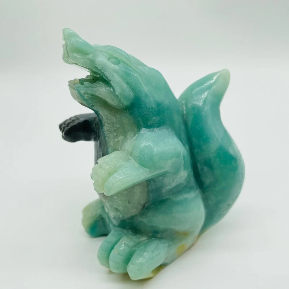 Caribbean Calcite Crocodile Carving - Image 5