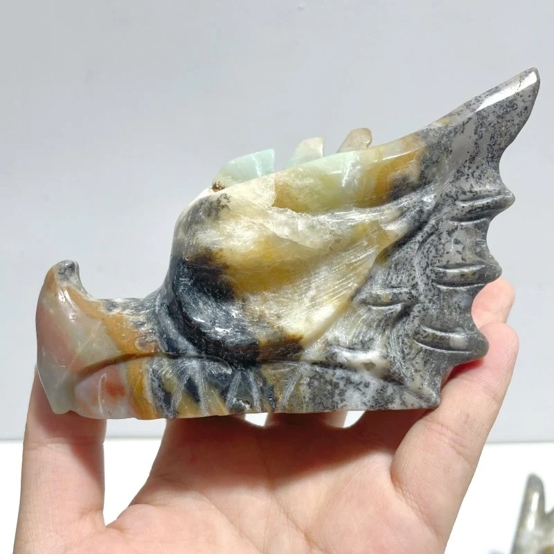 9 Pieces Large Caribbean Calcite Dragon Head Carving Closeout - Image 4